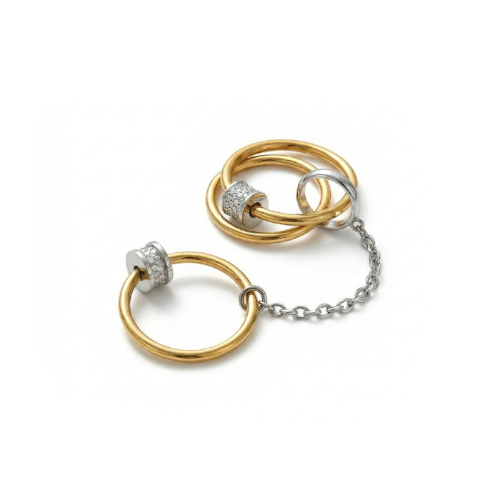 Wholesale Stainless steel Multi-Ring Interlocking Couple' s Rings