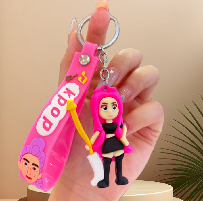 Wholesale Cartoon and anime peripheral silicone figurine keychain