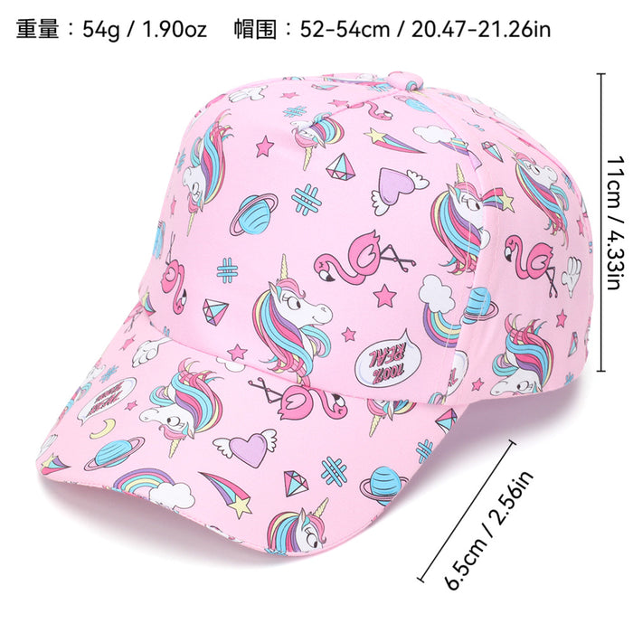 Wholesale Chic Unicorn Strawberry Cartoon Kids Baseball Cap Summer Sun Protection Hat