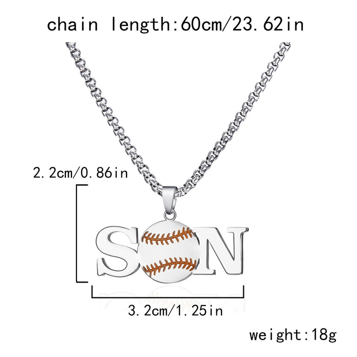 Wholesale Oil dripping titanium steel necklace stainless steel non-fading ball oil dripping letter sweater chain