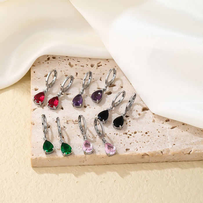 Wholesale Zirconia inlaid exquisite earrings and accessories, new versatile and niche high-end earrings and accessories wholesale