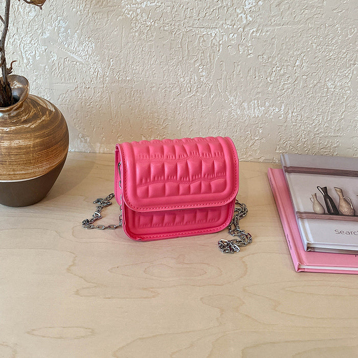 Wholesale Pu Stone Pattern Small Crossbody Bag Chain Strap Urban Simple Daily Casual