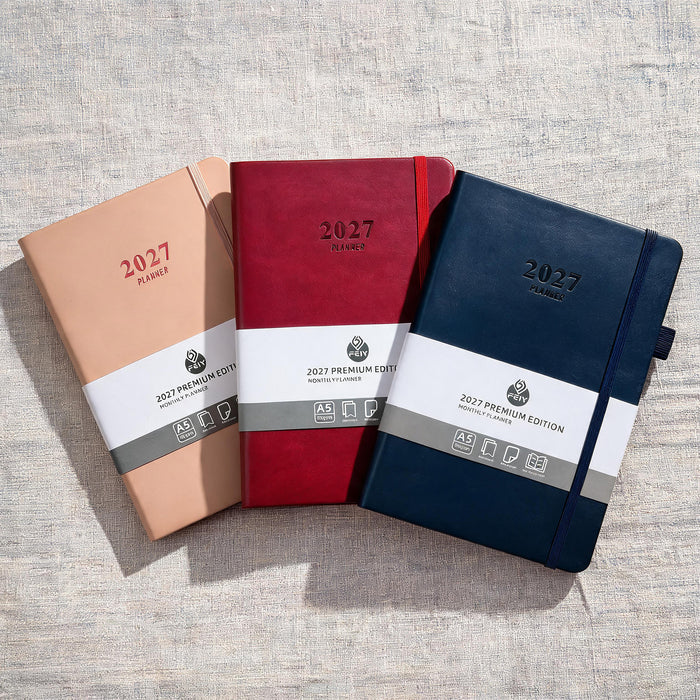 Wholesale Imitation Leather 2027 A5 Planner Business English 300-400 Pages Resale