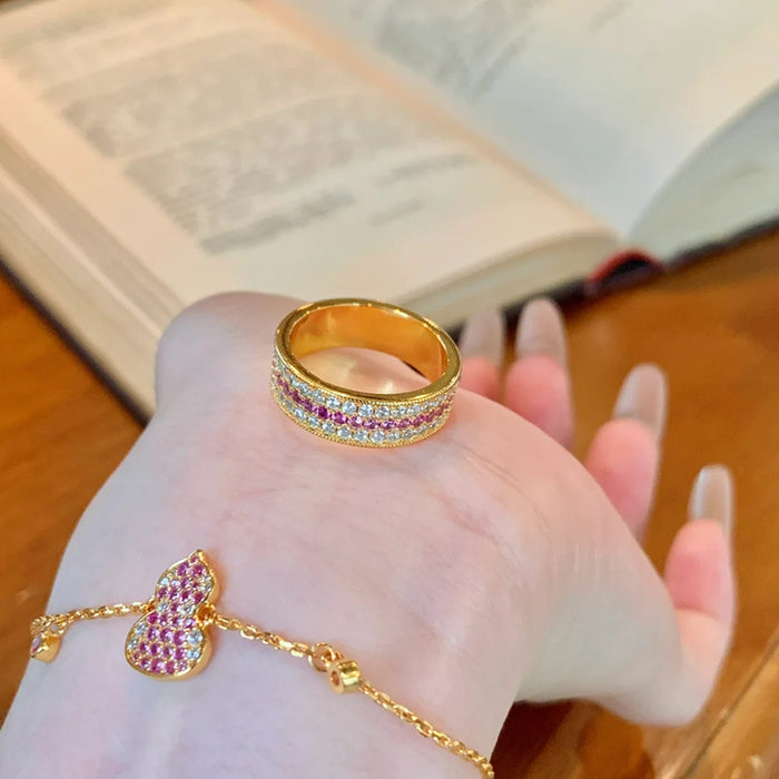 Wholesale Full diamond gradient bracelet, niche, high-end, light luxury, fashionable, versatile, new handmade accessory