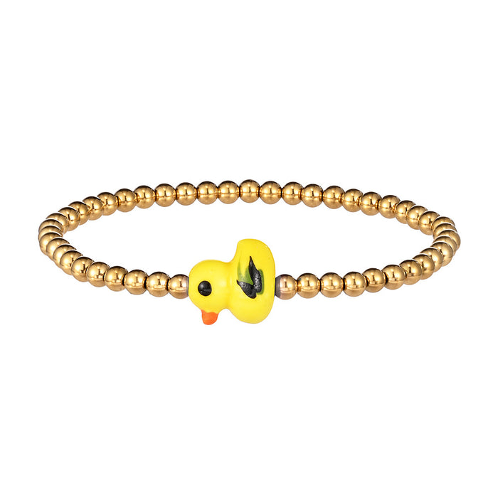 Wholesale Mini style fashion accessory animal ceramic stainless steel bracelet elastic bracelet