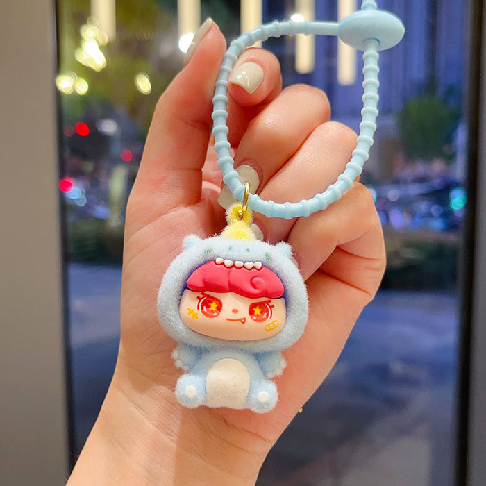 Wholesale Flocked  Keychain  Big Cousin Doll Pendant Accessory Exquisite Ornament Desktop Decoration Gift
