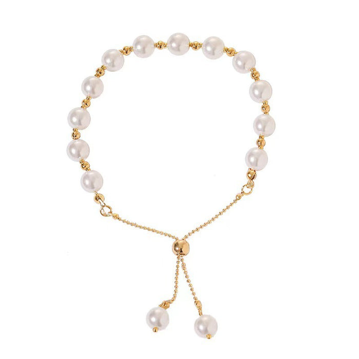 Wholesale New Fancy Pearl Ins Style Niche Design Simple Super Fairy Gentle Style Girl Bracelet JDC-BT-DX001