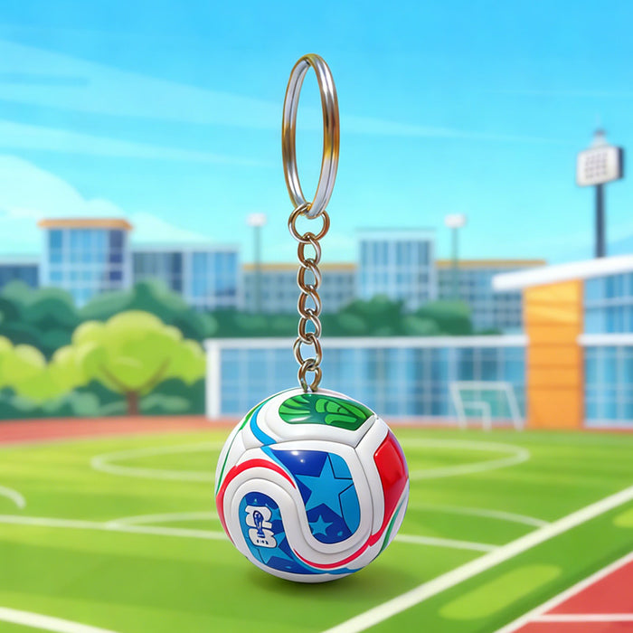 Wholesale Cartoon Football Trophy Keychain ABS Purple Car Key Accessory