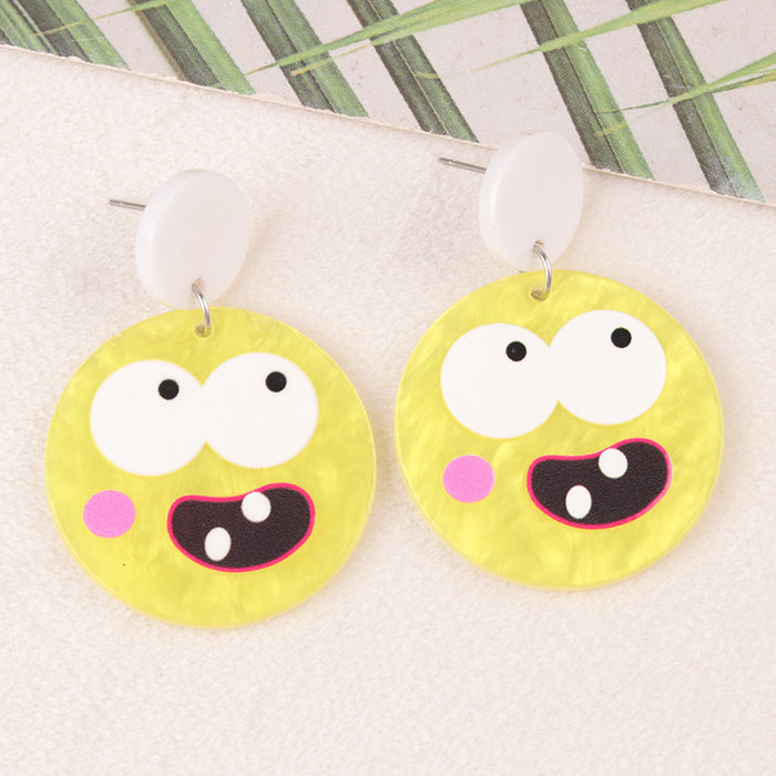 Wholesale  Funny Earrings Syringe Acrylic Earrings Sun Banana Planet Earrings Ear Accessories