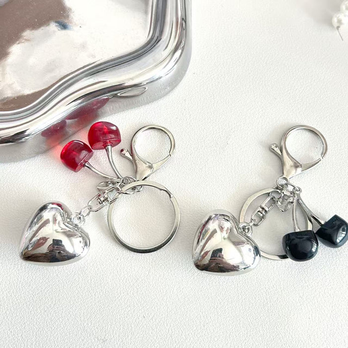Wholesale cherry keychain simulation fruit girl bag pendant pendant