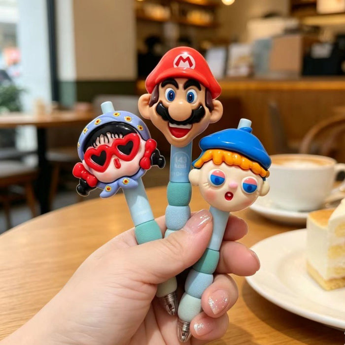 Wholesale Plastic Cute Cartoon Doll Pendant Pen 0. 5mm