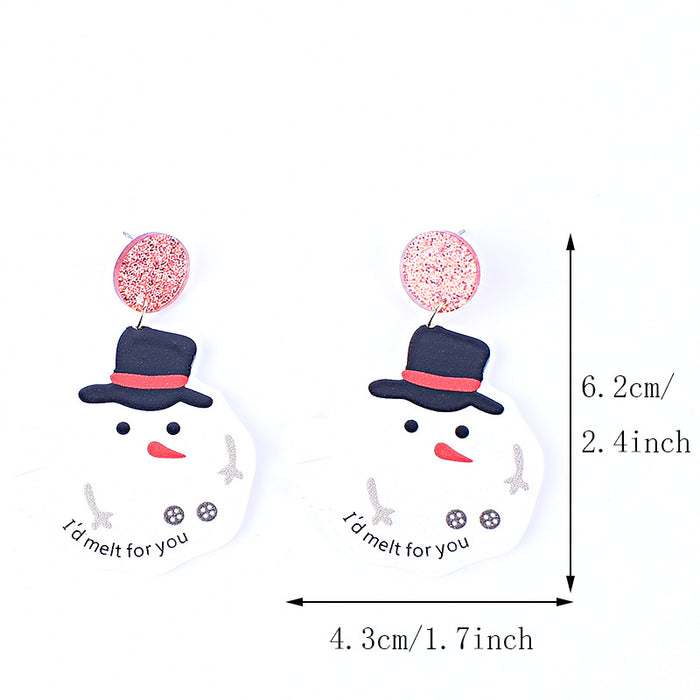 Wholesale New Christmas earrings green fur strange    Christmas tree snowflake elk gingerbread man