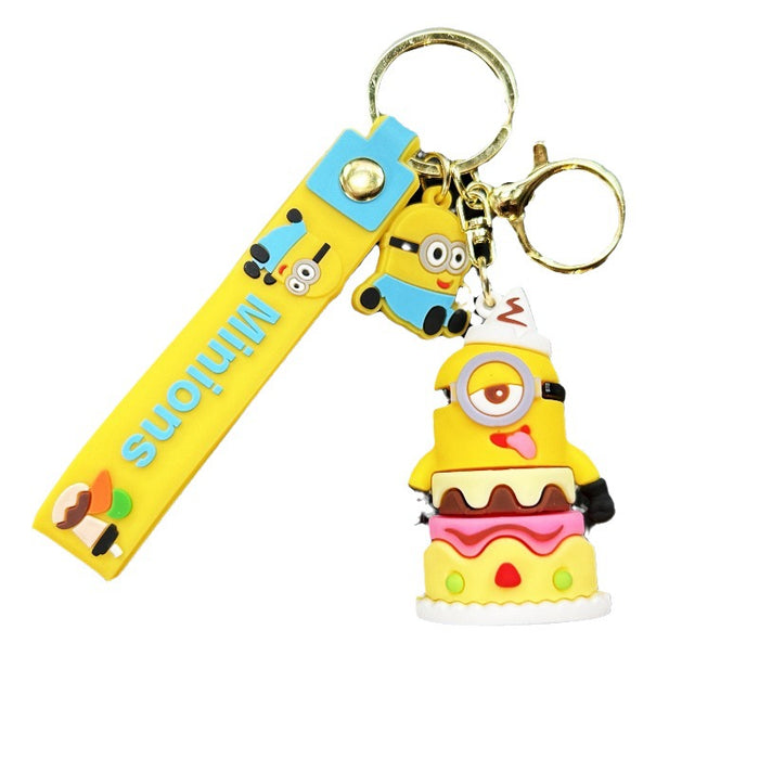 Wholesale Cute little yellow keychain dessert key chain exquisite doll pendant bag pendant gift