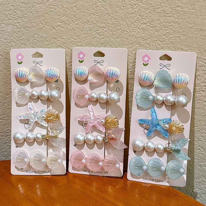 Wholesale Ocean Series Resin Hairpin Set JDC-HC-HaiYi005