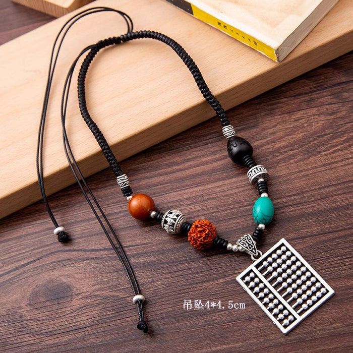 Wholesale Women's choker necklace Cotton and Linen Accessories Pendant