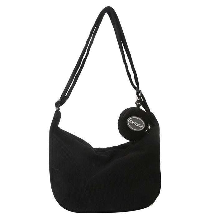 Wholesale New shoulder bag, corduroy, versatile for commuting, large capacity crossbody bag