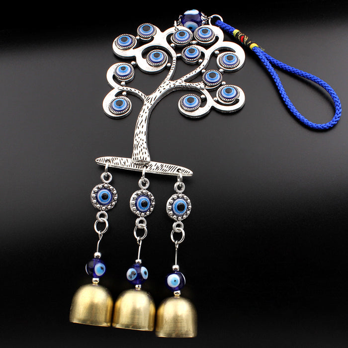 Wholesale Jewelry Blue Eye Pendant Tree of Life Devil's Eye Wind Chime Bell Pendant