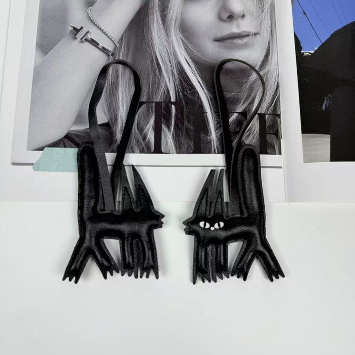 Wholesale New Leather Kitten Screaming Cat Bag Pendant Funny Kitten Bag Pendant Small Gift