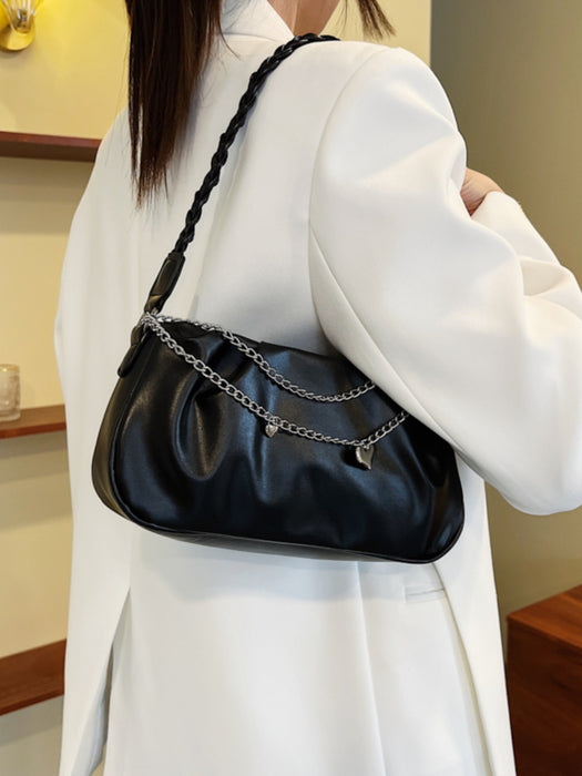 Wholesale Cloud niche design, pleated shoulder bag, crossbody, high-end feel, chain woven handbag
