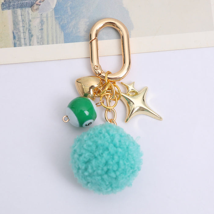 Wholesale Cute Small Billiard Beads Love Ball Keychain Pendant Bag Accessories