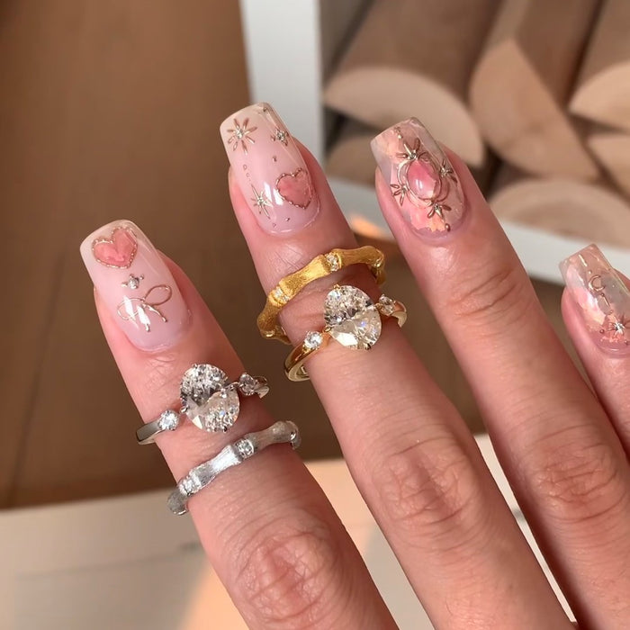 Wholesale Matte Metal and Zircon Ring