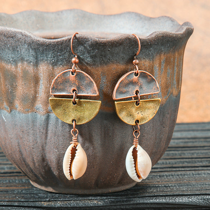 Wholesale 2pcs retro ethnic geometric turquoise earrings