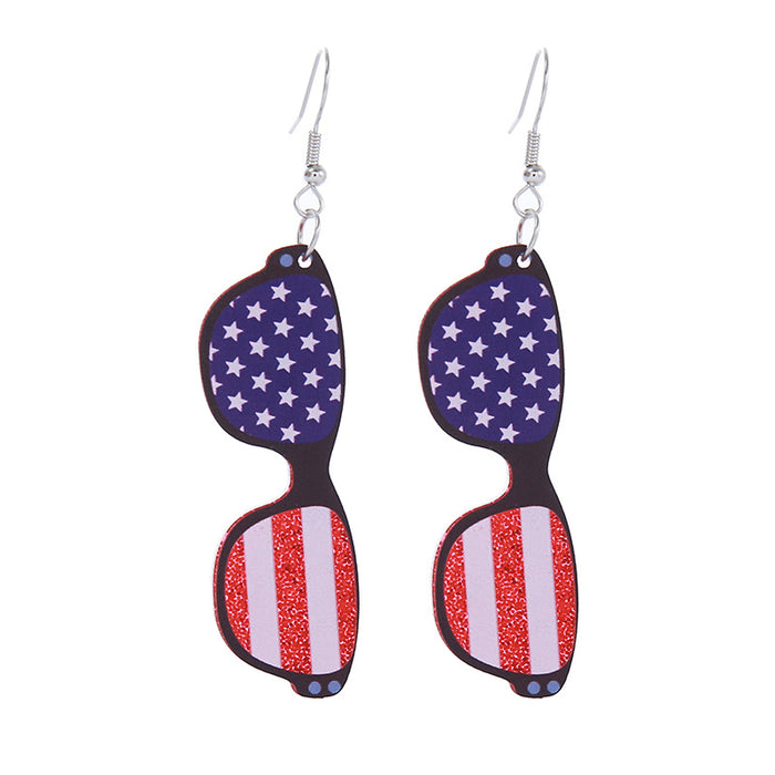 Wholesale Acrylic American Flag Earrings JDC-ES-ChouTteng014