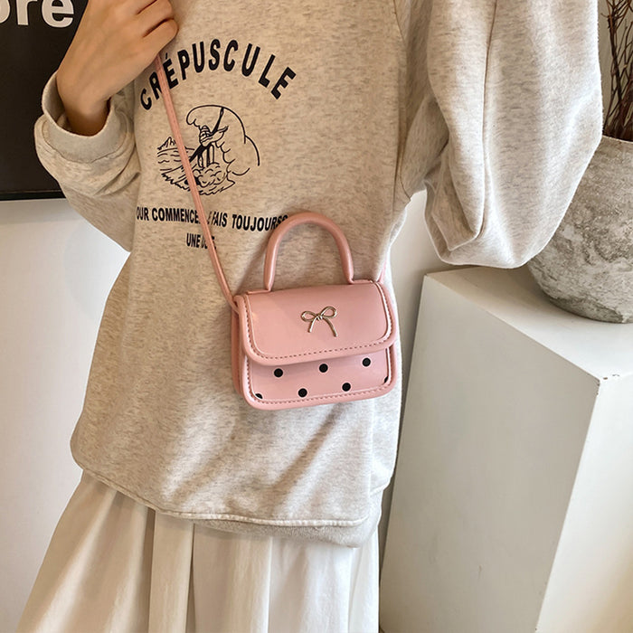 Wholesale Children's Bag Wave Point Handbag Bow Mini Parent Child Crossbody Bag Mouth Red Envelope