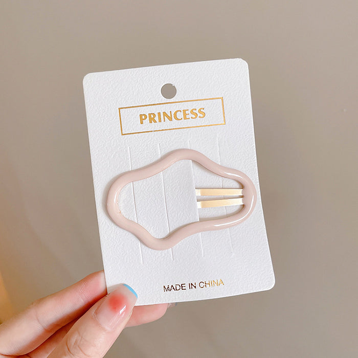 Wholesale Cloud-shaped hollow hairpin female BB clip broken hair forehead bangs side clip side   back head clip headdress