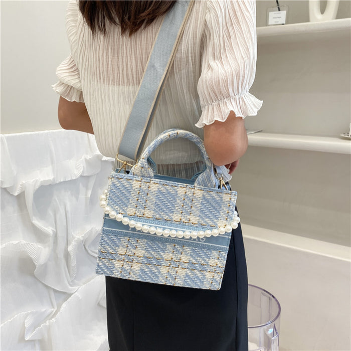 Wholesale Felt Check Crossbody Bag JDC-SD-SYuan020