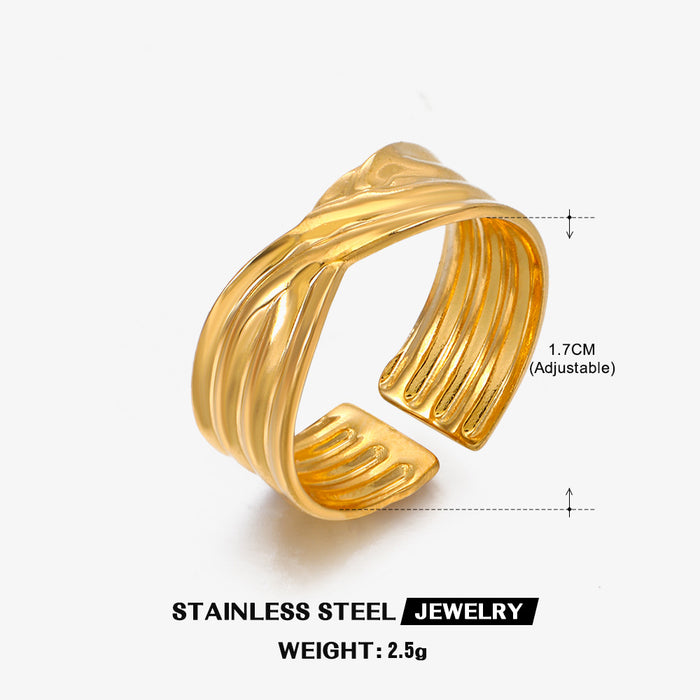 Wholesale Stainless Steel Ring Gold Plated Rings Adjustable rings for Women