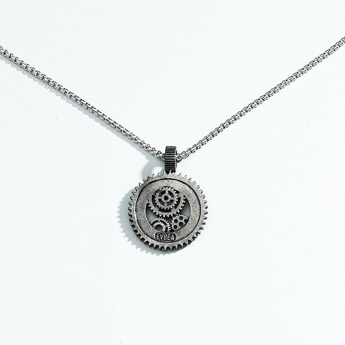 Wholesale Hollow Gear Pendant Men Necklace JDC-NE-ChengHan018