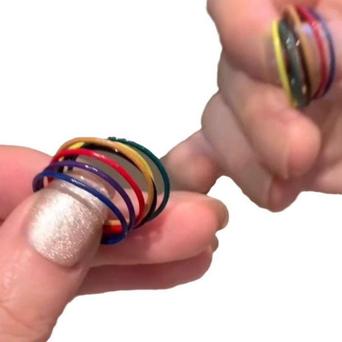 Wholesale A seven piece set of stacked rings with a high-end, fashionable, and personalized feel