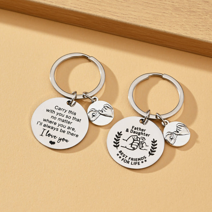 Wholesale Anniversary Stainless Steel Keychain JDC-KC-LinHeng003