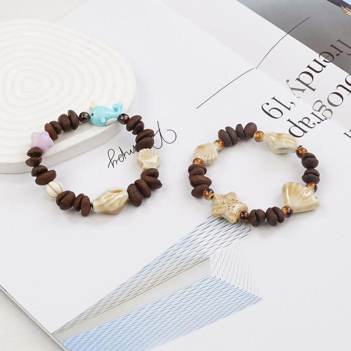 Wholesale New niche design starfish ceramic bracelet, unique couple style bracelet