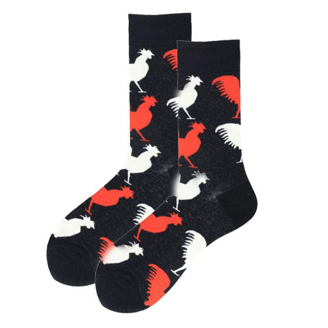 Wholesale Colorful Men's Socks Cartoon Flamingo Mid-tube Cotton Socks JDC-SK-CG017