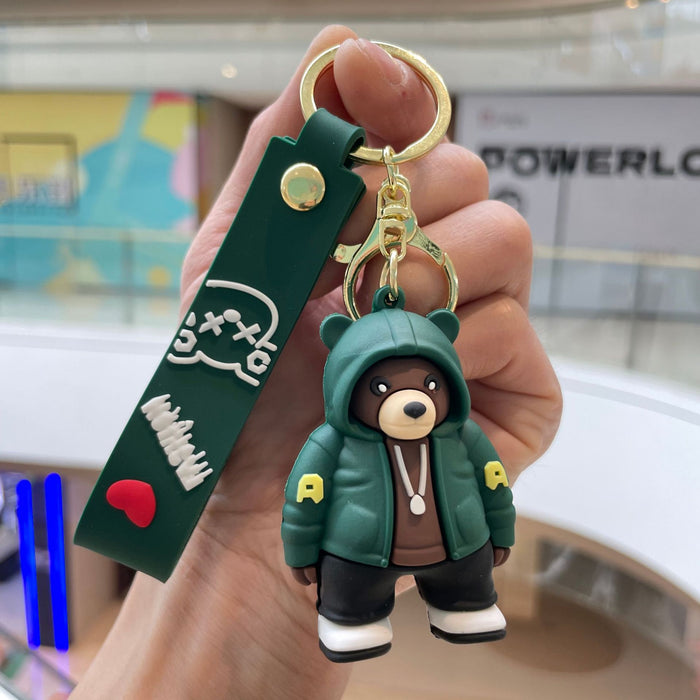 Wholesale Cute dressing keychain, exquisite and creative small gift, backpack pendant, cartoon doll, car keychain