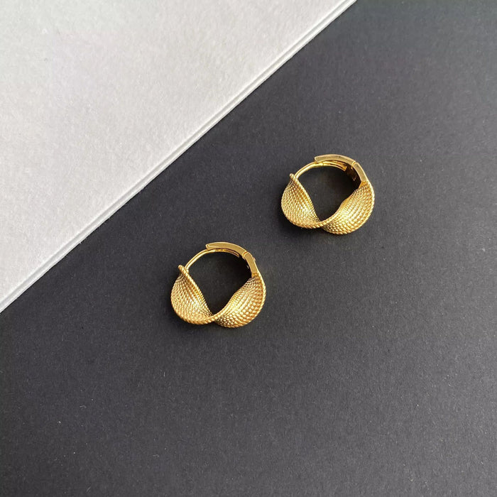 Wholesale Plain ring earrings, light luxury, high-end feel, fashionable earrings with earrings