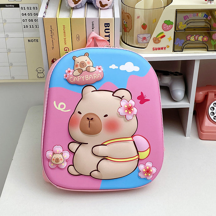 Wholesale New Groundhog Backpack Cute Kindergarten Backpack Boys and Girls Backpack Cute Cartoon Hard Shell