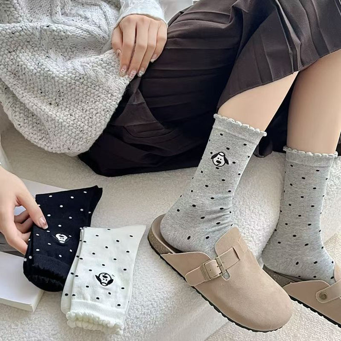 Wholesale Socks, tube socks, cartoon cute lace, polka dot pile socks