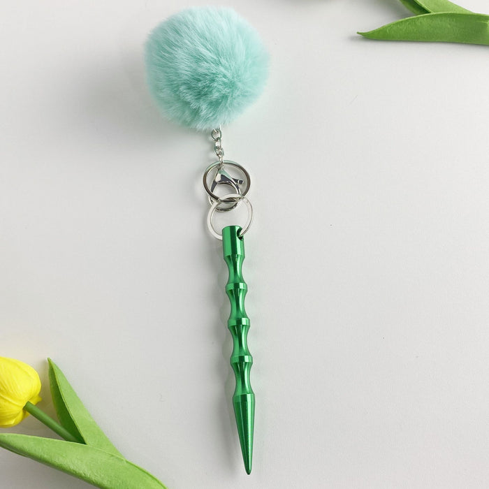 Wholesale Stick Pen Shaped Pom Pom 2 Piece Set Keychain JDC-KC-ZY034