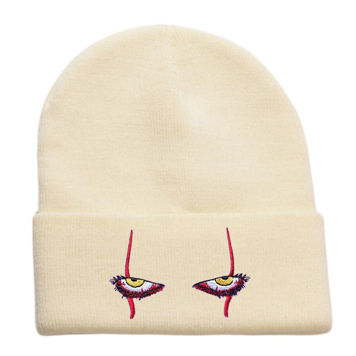 Wholesale Eye Embroidery Knitted Beanie JDC-FH-Shengn014