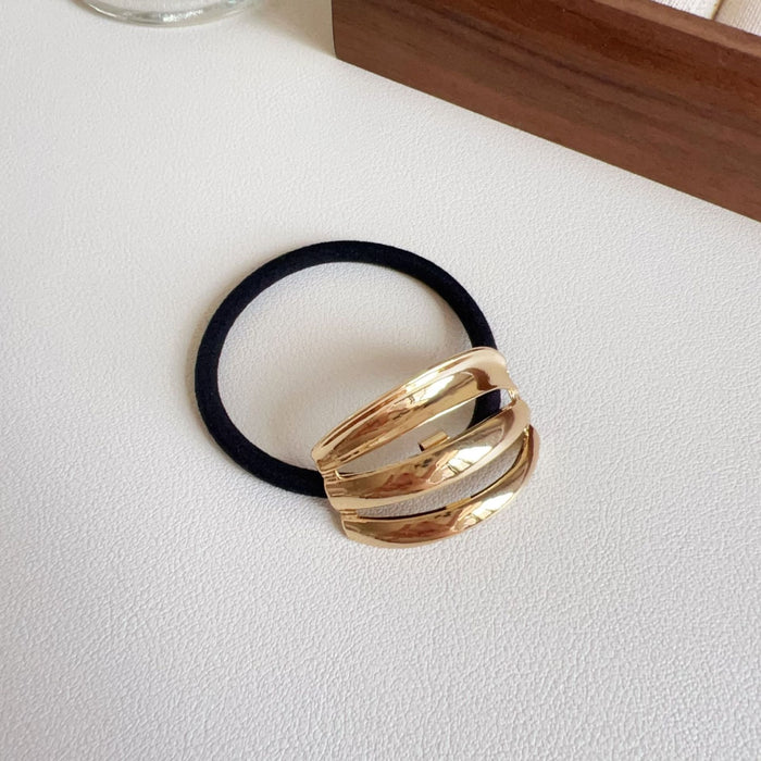 Wholesale Metal Cross Golden Head Rope Ball Head Rubber Hair Ring Hair Rope