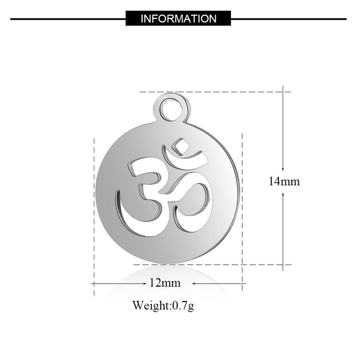 Wholesale 10 pcs/pack Heart Sun Yoga Star Moon Dog Claw Cat Fox Clover Stainless Steel Pendant JDC-PT-QZ003