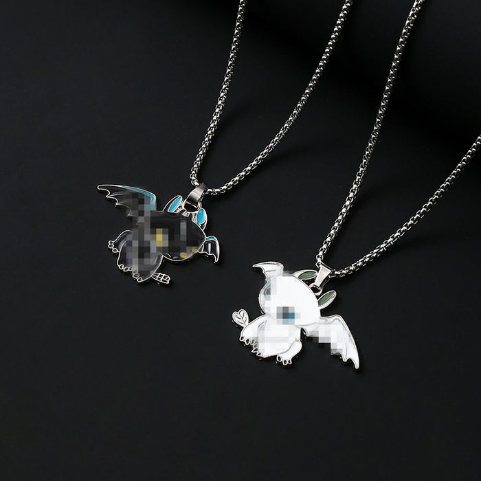 Wholesale Black and White Demon Necklace Women' s Necklace