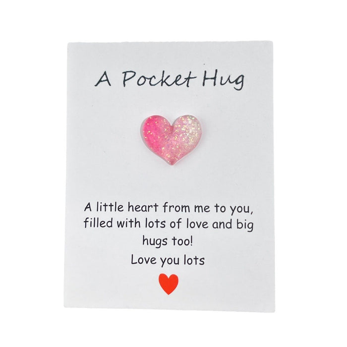 Wholesale gradient heart-shaped resin Decorations greeting card