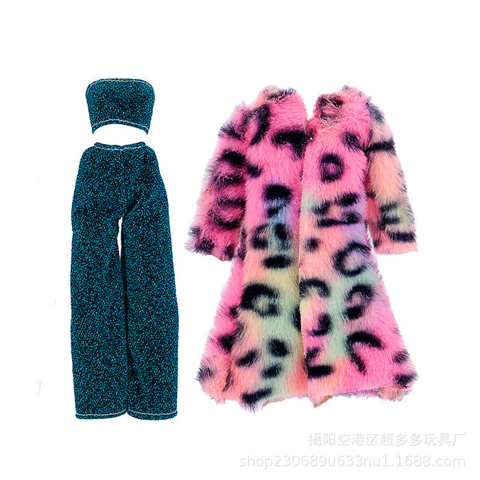 Wholesale 11 inch doll fashion design doll dress a variety of large plush coat