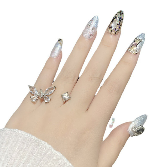 Wholesale Nail Stickers Plastic Silver Snake Head White  JDC-NS-LYX001