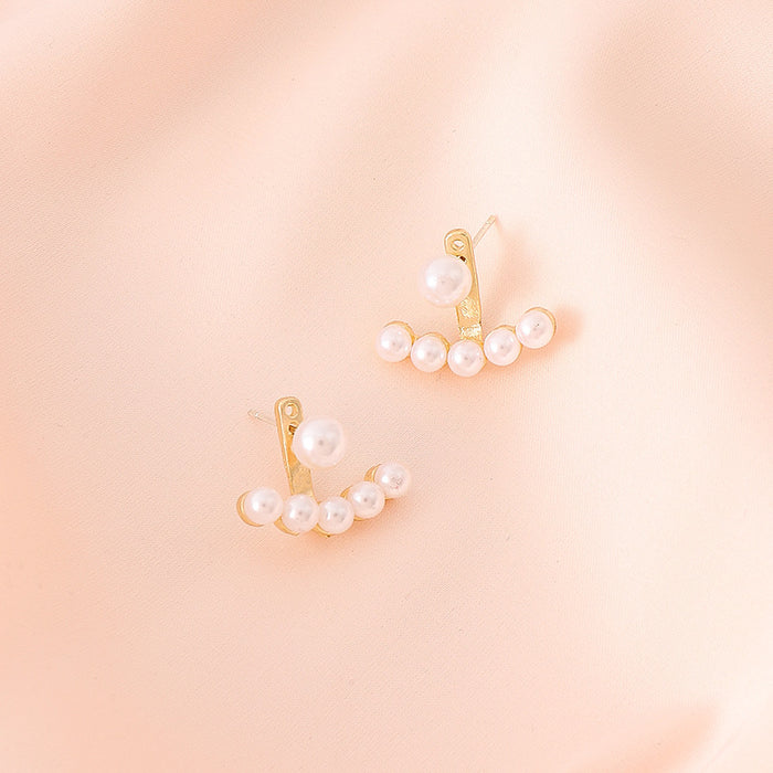 Wholesale Silver Needle Pearl Earrings Earrings Silver Needle Earrings Simple Style Earhook Light Luxury Versatile Pendant