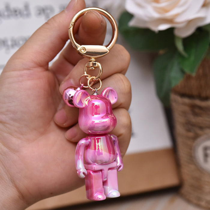 Wholesale Creative cartoon acrylic colorful bear key chain fashion car bag key chain pendant gift